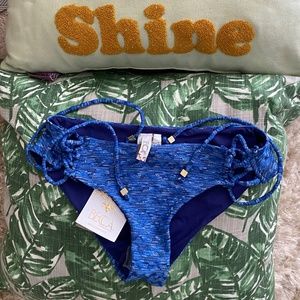 🌺 BECCA Lace-Up Hipster Bikini Bottoms XS NWT